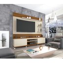 Ver imagem 2 de Estante Home para Tv 70 Polegadas Cedro Off White/freijó - Giga