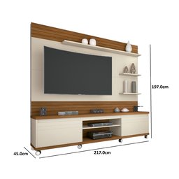 Estante Home para Tv 70 Polegadas Cedro Off White/freijó - Giga - 3