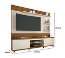 Ver imagem 3 de Estante Home para Tv 70 Polegadas Cedro Off White/freijó - Giga