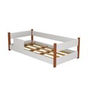 Ver imagem 1 de Cama Infantil Serena em Mdf + Estrutura Firme e Segura Branco/mel