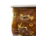 Ver imagem 5 de Cômoda Clássica Marchetada 3 Gavetas com Tampo em Mármore 75x65x40cm