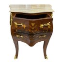 Ver imagem 4 de Cômoda Clássica Marchetada 3 Gavetas com Tampo em Mármore 75x65x40cm