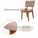 Ver imagem 7 de Kit 8 Cadeiras Madeira Maciça e Estofada Luxo Bréscia Espresso Móveis Marrom/Champagne