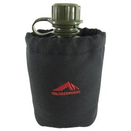 Cantil Trilhas e Rumos Camelo 900 ml em Polietileno com Capa Preta - 4