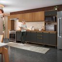 Ver imagem 4 de Armário de Cozinha Completa 390cm Preto Grid Elara Kappesberg