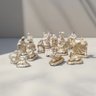 Presepio Natalino 16cm Grande Lindo 16 Peças Gesso Bege - 3