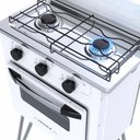 Ver imagem 3 de FOGAO 2 BOCAS VENAX GEMINI VETRO BRANCO GAS GLP