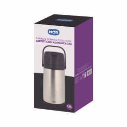 Garrafa Térmica Airpot Total Inox 1,9 L com Alavanca Mor - 7