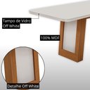 Ver imagem 5 de Mesa de Jantar Carolina 180cm Tampo MDF Vidro Canto Copo com 6 Cadeiras Copper
