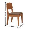 Ver imagem 3 de Mesa de Jantar Carolina 180cm Tampo MDF Vidro Canto Copo com 6 Cadeiras Copper