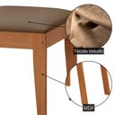 Ver imagem 4 de Mesa de Jantar Carolina 180cm Tampo MDF Vidro Canto Copo com 6 Cadeiras Copper