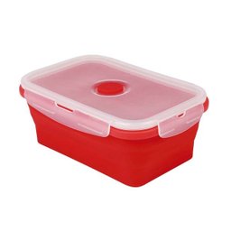 Pote Retrátil de Silicone 850ml Vermelho Mor - 7
