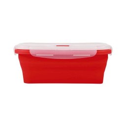 Pote Retrátil de Silicone 850ml Vermelho Mor - 8