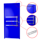 Ver imagem 2 de Porta Alumínio Lambril c/Friso c/Puxador D.Azul 90 Brimak