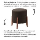 Ver imagem 5 de Kit 2 Puff Decorativo para Sala Redondo Luxo Dallas Corino:marrom