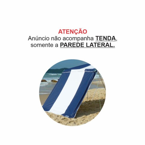 Lateral de Tenda Zaka Poseidon Branco com Laterais Azul - 2