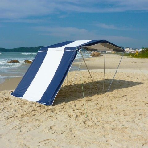 Lateral de Tenda Zaka Poseidon Branco com Laterais Azul