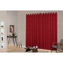 Ver imagem 1 de cortina sala jacquard tecido semi blackout vermelho 2,60x1,80