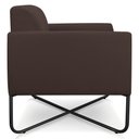 Ver imagem 4 de Poltrona Decorativa Base Industrial X Preta Maressa S06 Suede Marrom - Ibiza