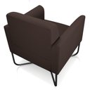 Ver imagem 5 de Poltrona Decorativa Base Industrial X Preta Maressa S06 Suede Marrom - Ibiza