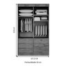 Guarda-Roupa 2 Portas com 6 Gavetas Sonare Gold - Branco - - 4