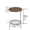 Ver imagem 5 de Mesa De Apoio Paty Regulável Base Aço Cobre estilo industrial Lorena Móveis