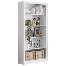 Estante Livreiro Office Presence 4 Prateleiras Branco Bnn Decor - 2