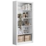 Estante Livreiro Office Presence 4 Prateleiras Branco Bnn Decor - 2