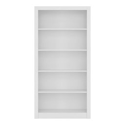 Estante Livreiro Office Presence 4 Prateleiras Branco Bnn Decor - 3