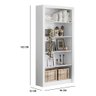 Estante Livreiro Office Presence 4 Prateleiras Branco Bnn Decor - 6