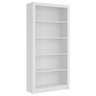Estante Livreiro Office Presence 4 Prateleiras Branco Bnn Decor - 4