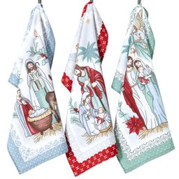 Kit 12 Pano Prato Copa Cozinha Dohler 100% Algodão Natal 103 - 1