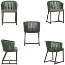 Ver imagem 5 de Mesa com 4 Cadeiras e Noronha Estofado 8 Trama Original Verde