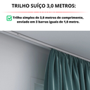Ver imagem 4 de Trilho Alumínio Suíço Max Duplo Cortina Branco Deslizante 3m
