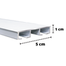 Trilho Alumínio Suíço Max Duplo Cortina Branco Deslizante 3m - 3