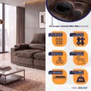 Ver imagem 3 de Sofá Veneza 2,00m Retrátil Reclinável Marrom USB e Porta Copos - King House