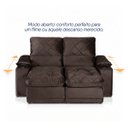 Ver imagem 5 de Sofá Veneza 2,00m Retrátil Reclinável Marrom USB e Porta Copos - King House