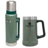 Garrafa Térmica Classic 1,3L + Caneca Térmica de Cerveja Stanley 709 ml Verde - 1