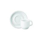 Ver imagem 1 de Xícara de Chá com Pires Cilíndrica Branca Porcelana Schmidt