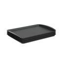 Ver imagem 3 de Kit 12 Bandejas para Servir 34x23,5cm Plástico Preto Buffet Lanchonete Uno Coza