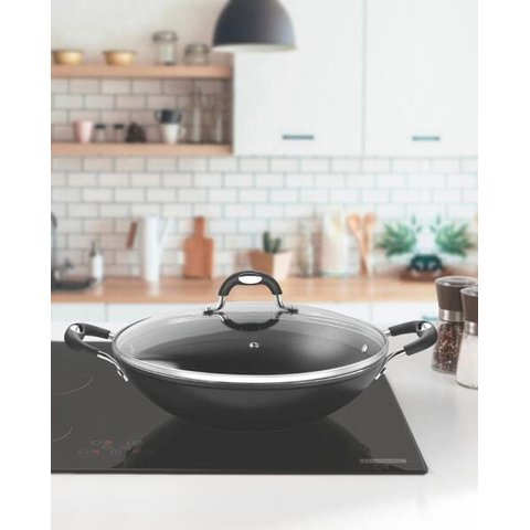 Wok Mônaco Tramontina Antiaderente Indução 32cm 4,5L Preto