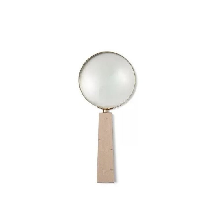 LUPA COM CABO EM POLIRESINA BEGE 23CM 16357 - MART
