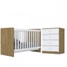 Quarto de Bebê Completo Keisy 4 Gavetas Rústico/branco - Bci Móveis - 2