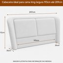 Ver imagem 3 de Cama Japonesa com Cabeceira Blind Seo King Linho Cinza - Sallar Home