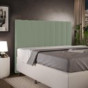 Ver imagem 1 de Cabeceira Cama Box Casal King 195 cm Dália W01 Bouclê Oliva - Lyam Decor