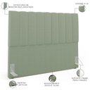 Ver imagem 3 de Cabeceira Cama Box Casal King 195 cm Dália W01 Bouclê Oliva - Lyam Decor