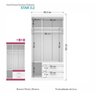 Guarda-Roupa Star com 3 Portas Skey - 2