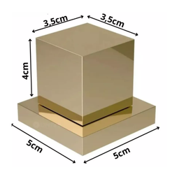 Acabamento para Registro Padrão Base Deca Pressão Gaveta Quadrado Gold Dourado Metal Premium Pmx - 3