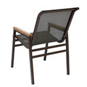 Ver imagem 3 de Jogo de Mesa Tampo Ripado Alumínio 90cm para Área Externa 4 Cadeiras Tela Sling Nossa Kasa