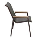 Ver imagem 5 de Jogo de Mesa Tampo Ripado Alumínio 90cm para Área Externa 4 Cadeiras Tela Sling Nossa Kasa